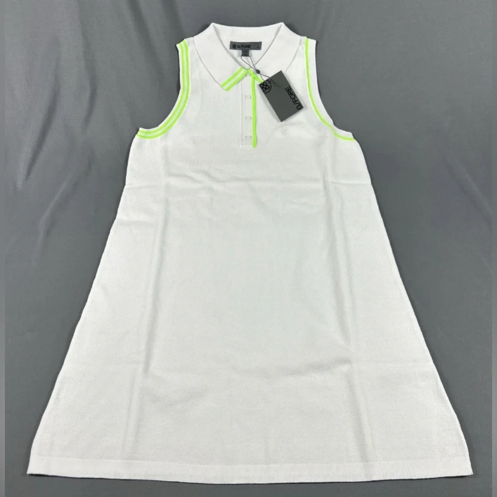 G/FORE G4 Womens Golf Dress Cotton Pique Large White - Picture 1 of 6